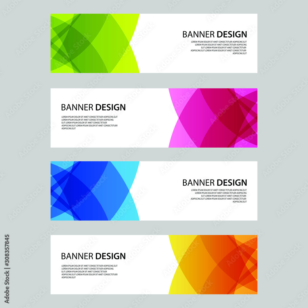 Naklejka premium Vector Abstract design banner web template