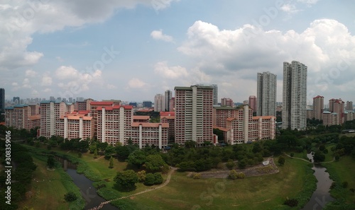 panoramic view of a residential area