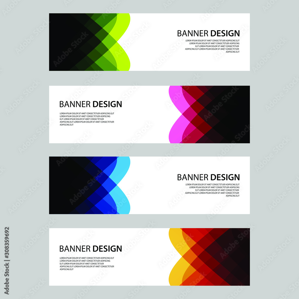 Naklejka premium Vector Abstract design banner web template