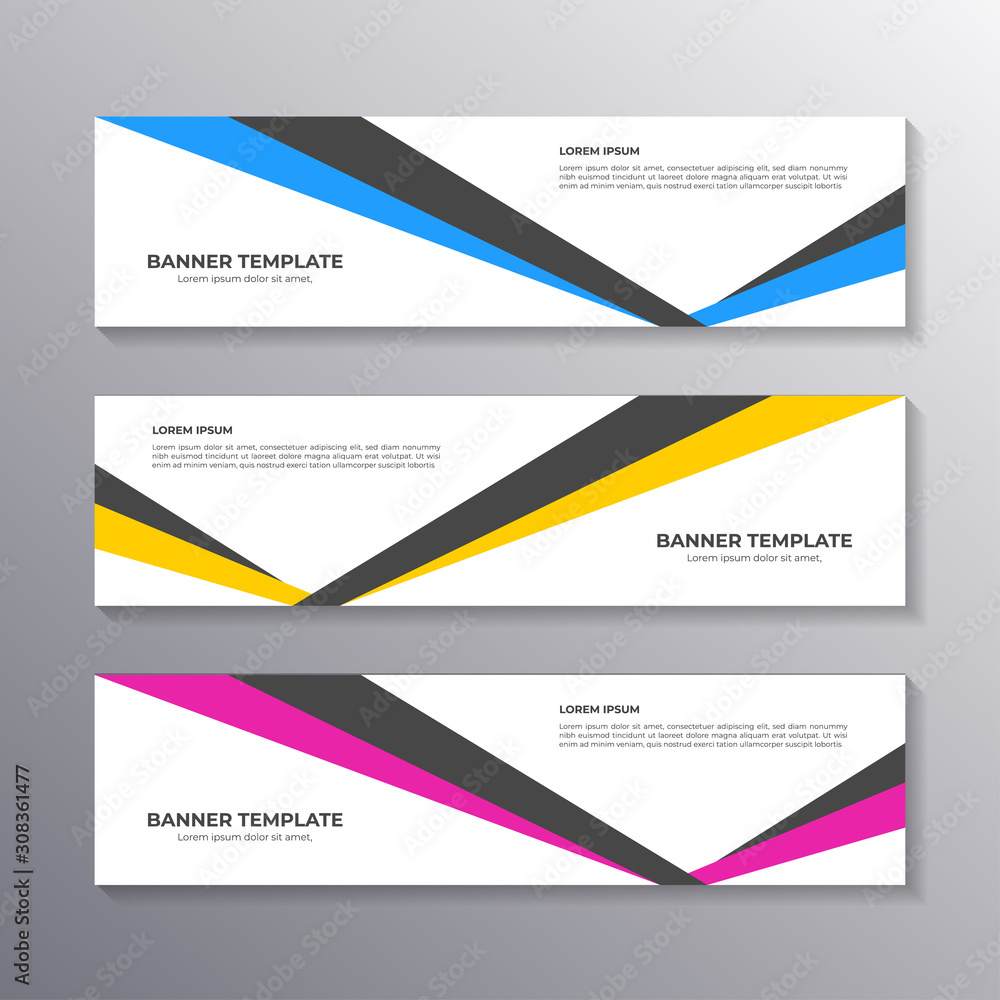 Fototapeta premium Banner with minimal design, cool geometric business background, Applicable for Banners, Header, Footer, Advertising