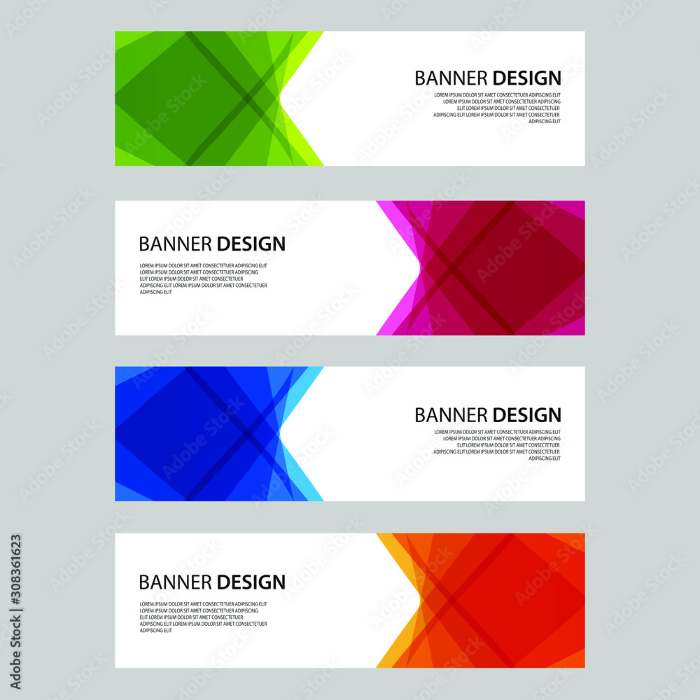 Naklejka premium Vector Abstract design banner web template