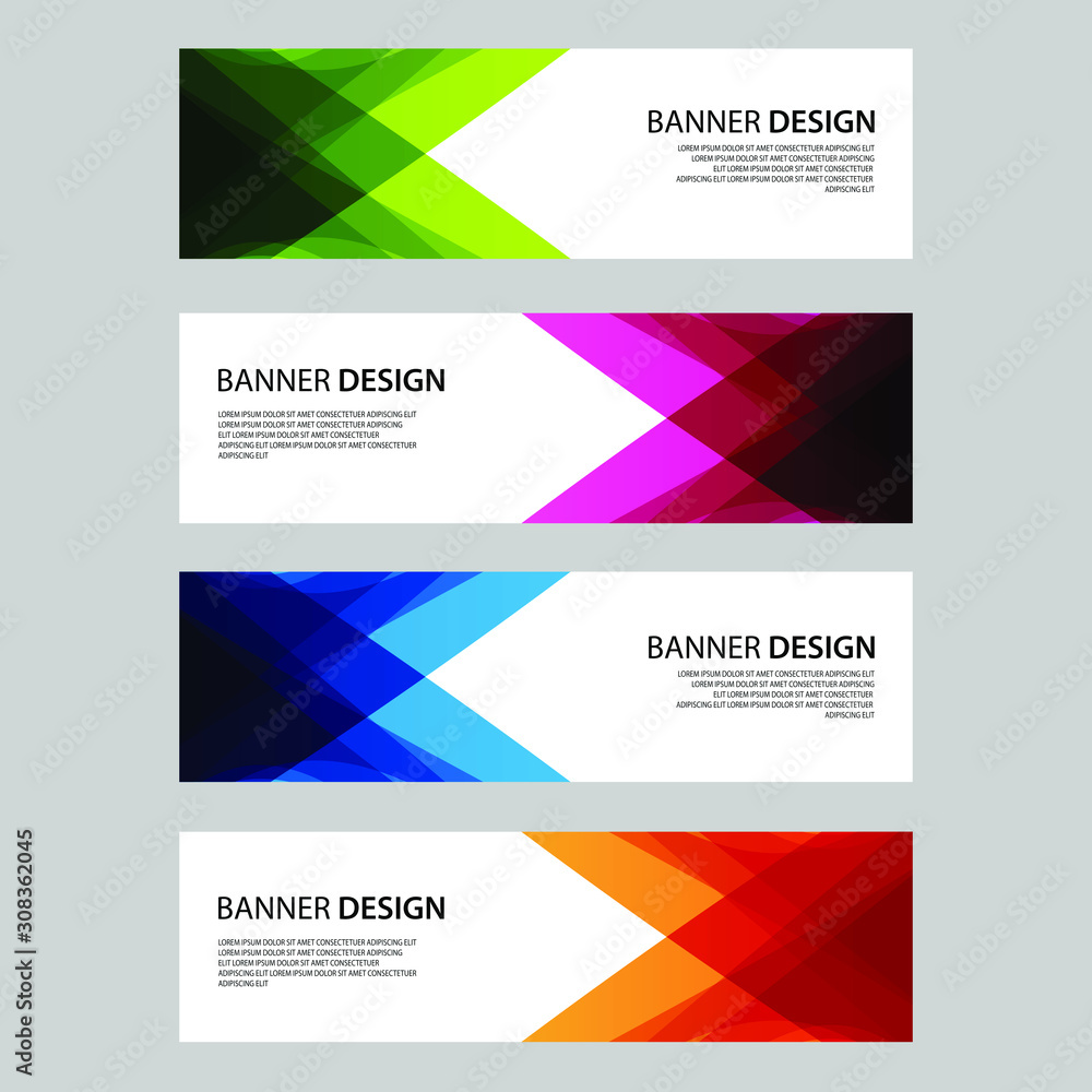 Naklejka premium Vector Abstract design banner web template