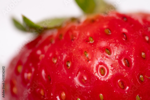 Wallpaper Mural Fresh wet Red ripe strawberry close up seeds. Torontodigital.ca