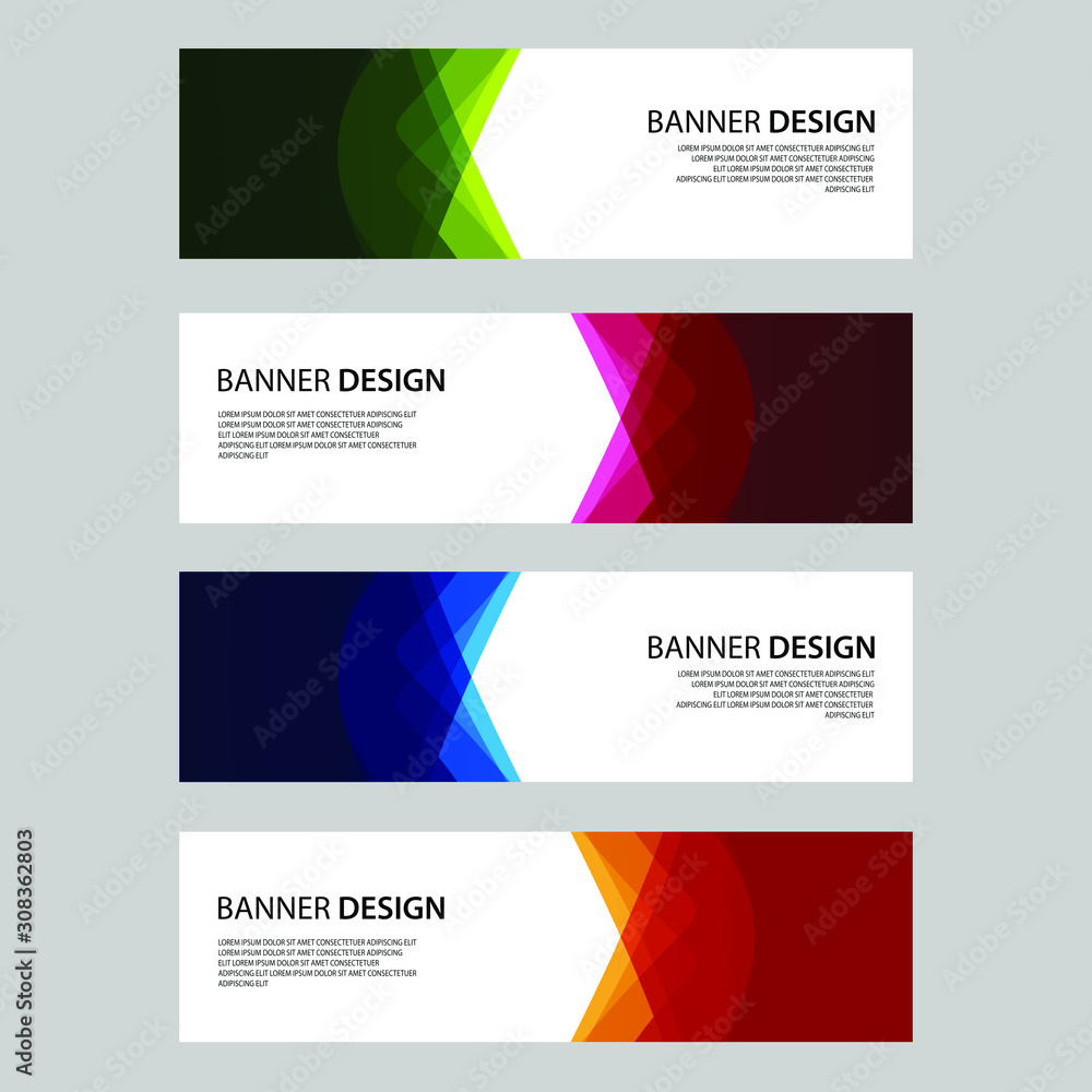 Naklejka premium Vector Abstract design banner web template