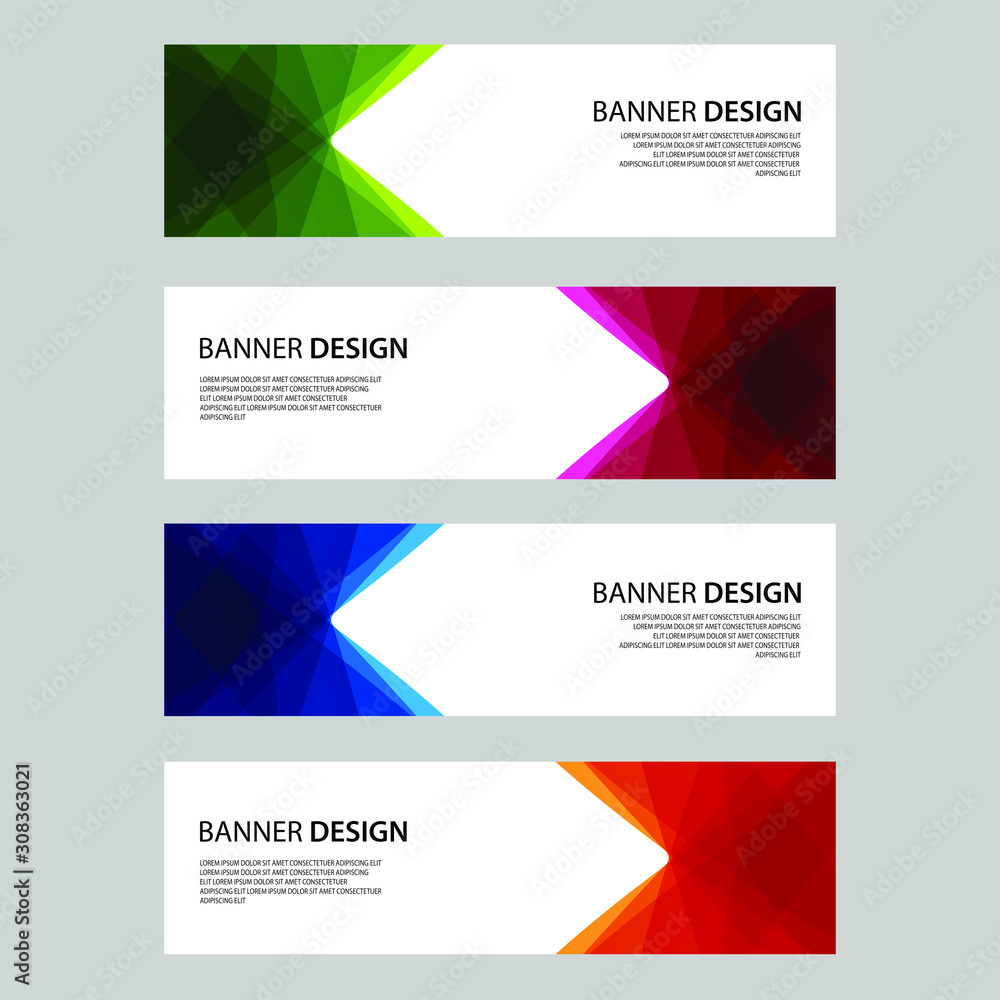Naklejka premium Vector Abstract design banner web template