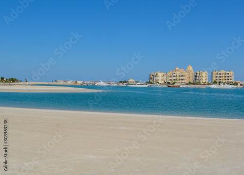 Al Hamra Beach on the Arabian Gulf at Ras Al Khaimah, United Arab Emirates, Southwest Asia.