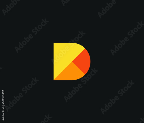 Free Download Letter D abstract vector logo design. Creative minimalism  Logo Icon Minimal emblem design template - GFXLoad
