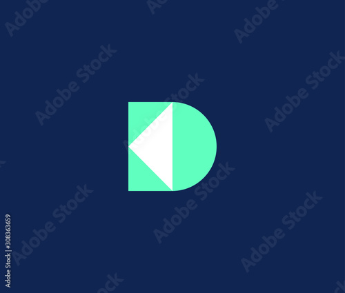 Letter D abstract vector logo design. Creative minimalism Logo Icon Minimal emblem design template