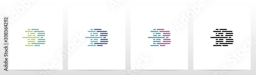 Lines And Dots Letter Logo Design B