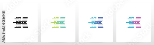Lines And Dots Letter Logo Design K
