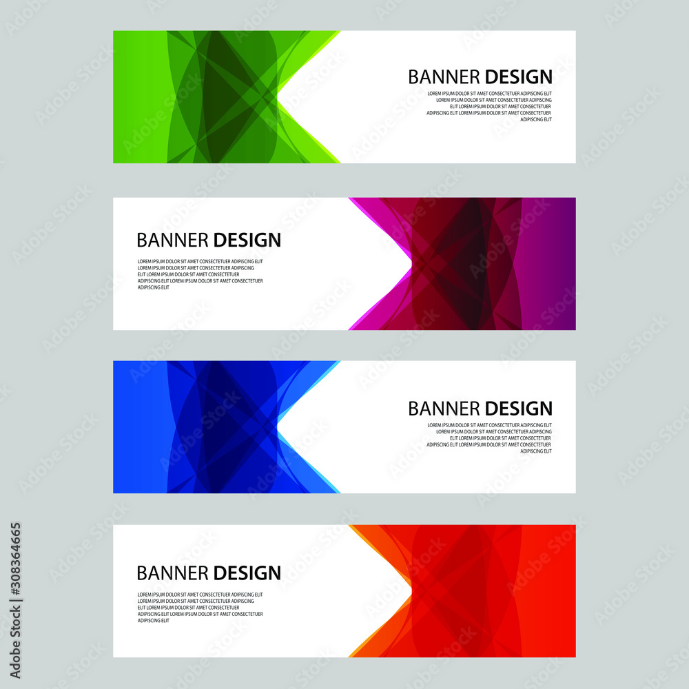 Naklejka premium Vector Abstract design banner web template