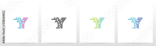 Lines And Dots Letter Logo  Y