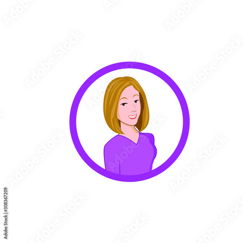 vector of Woman logo icon avatar logo design   eps format
