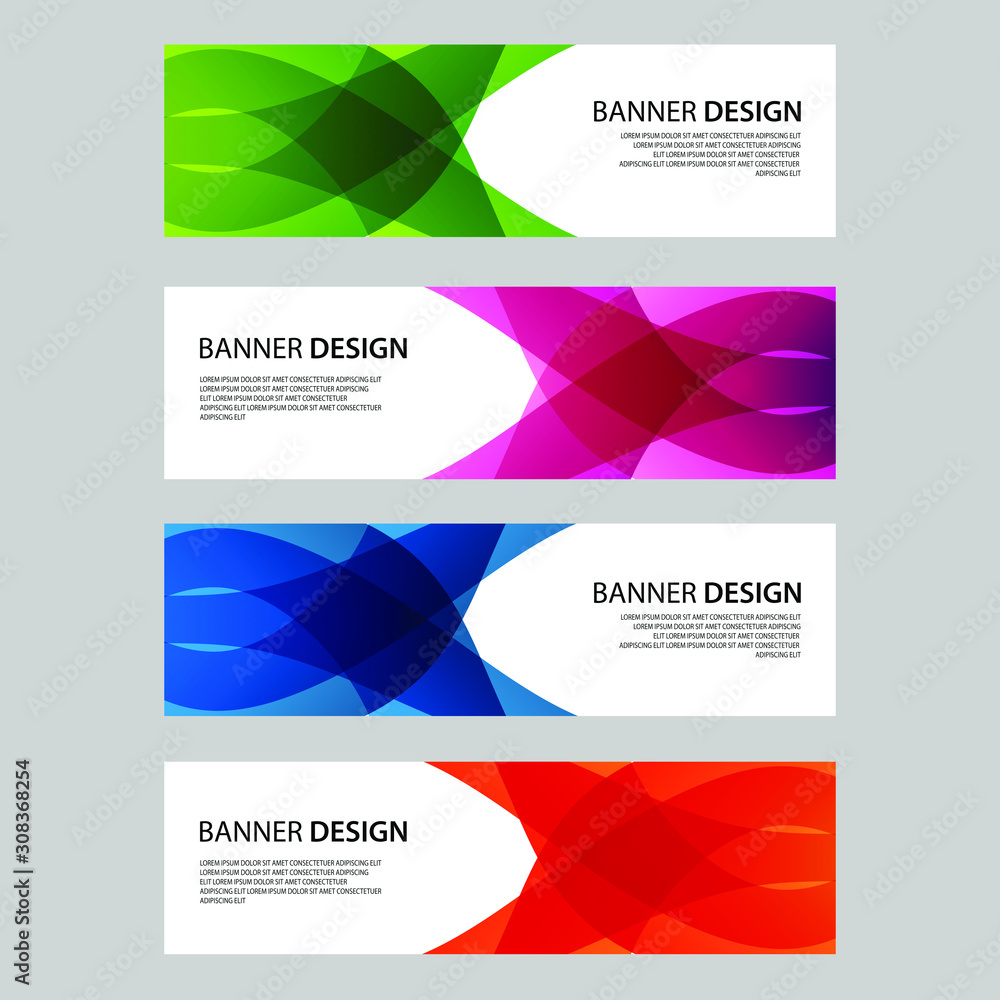 Naklejka premium Vector Abstract design banner web template