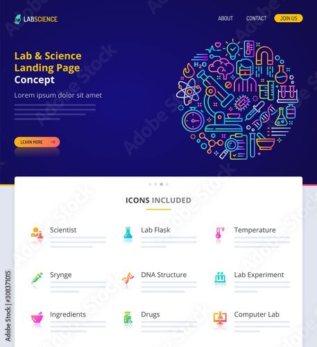 Laboratory & Science Home Page Design Concept.