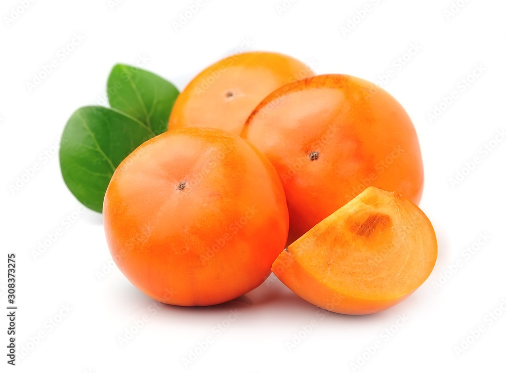 Persimmon fruits isolated. Persimmon fruits isolated.