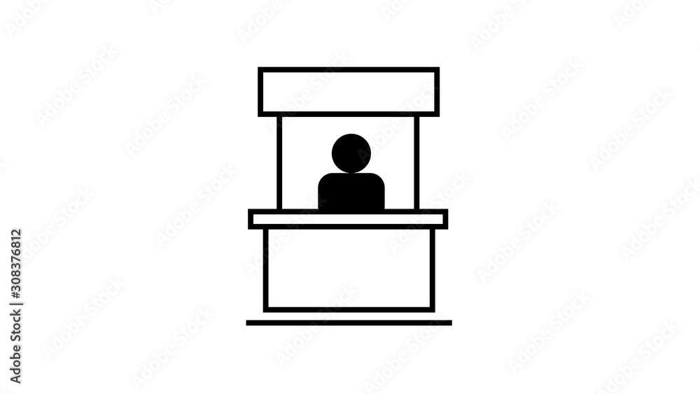 Sales Booth Icon Illustration Sales Booth Icon Illustration