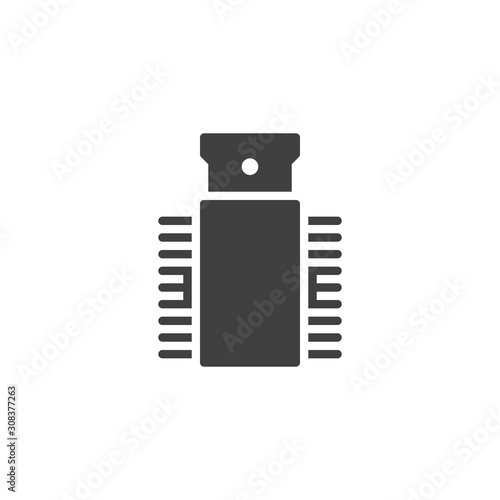 Microchip vector icon. Microchip filled flat sign for mobile concept and web design. CPU, chip glyph icon. Symbol, logo illustration. Vector graphics