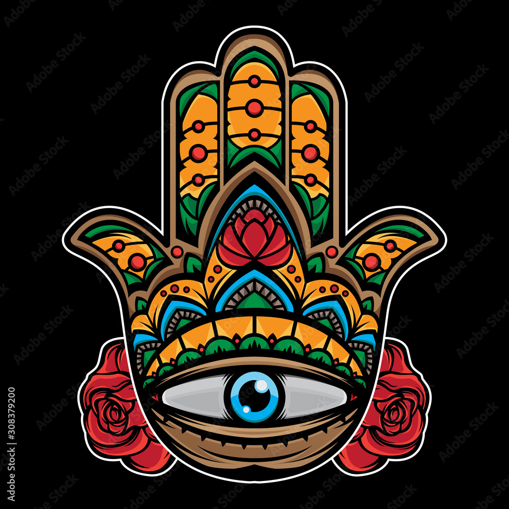hand eye mandala tattoo Stock Vector | Adobe Stock