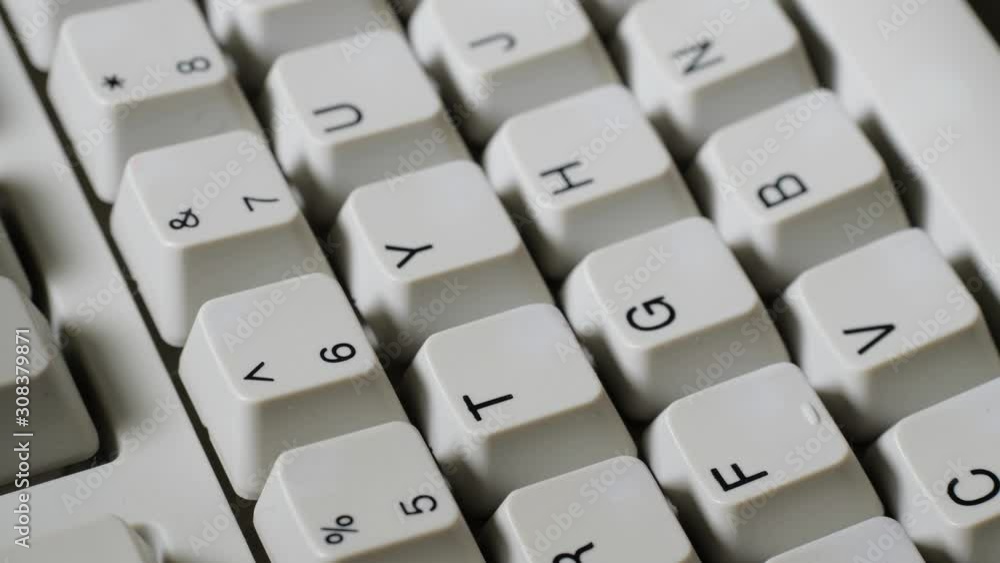 Finger presses nomber 6 or ^ button on keyboard Finger presses nomber 6 or ^ button on keyboard