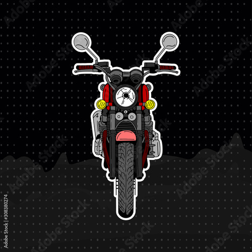 Classic Motocycle in red
