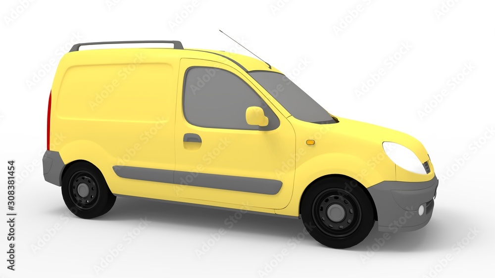3d rendering of a transporter van car isolated in studio background 3d rendering of a transporter van car isolated in studio background