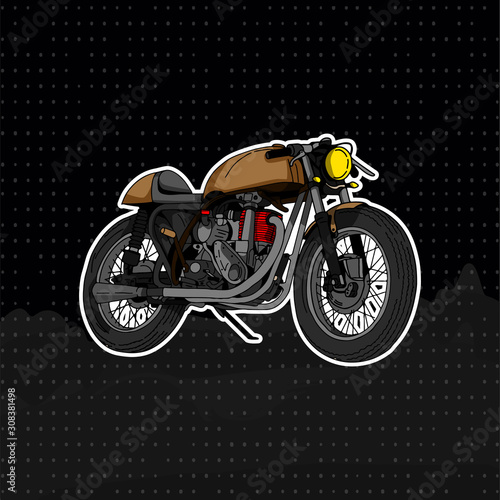Browny motocycle illustration