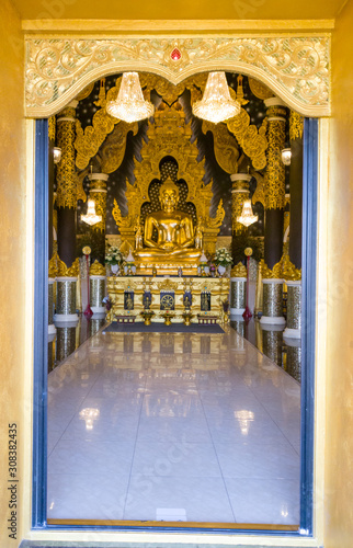 buddha statue at wat doi prachan mae tha  temple Thailand photo