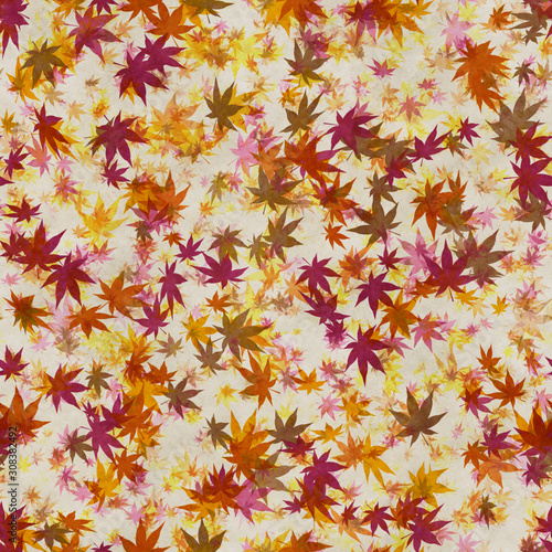 Autumn leaves seamless background