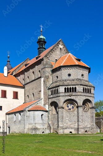 castle with museum, St. Procopius basilica and monastery, town Trebic (UNESCO, the oldest Middle ages settlement of jew community in Central Europe), Moravia, Czech republic, Europe