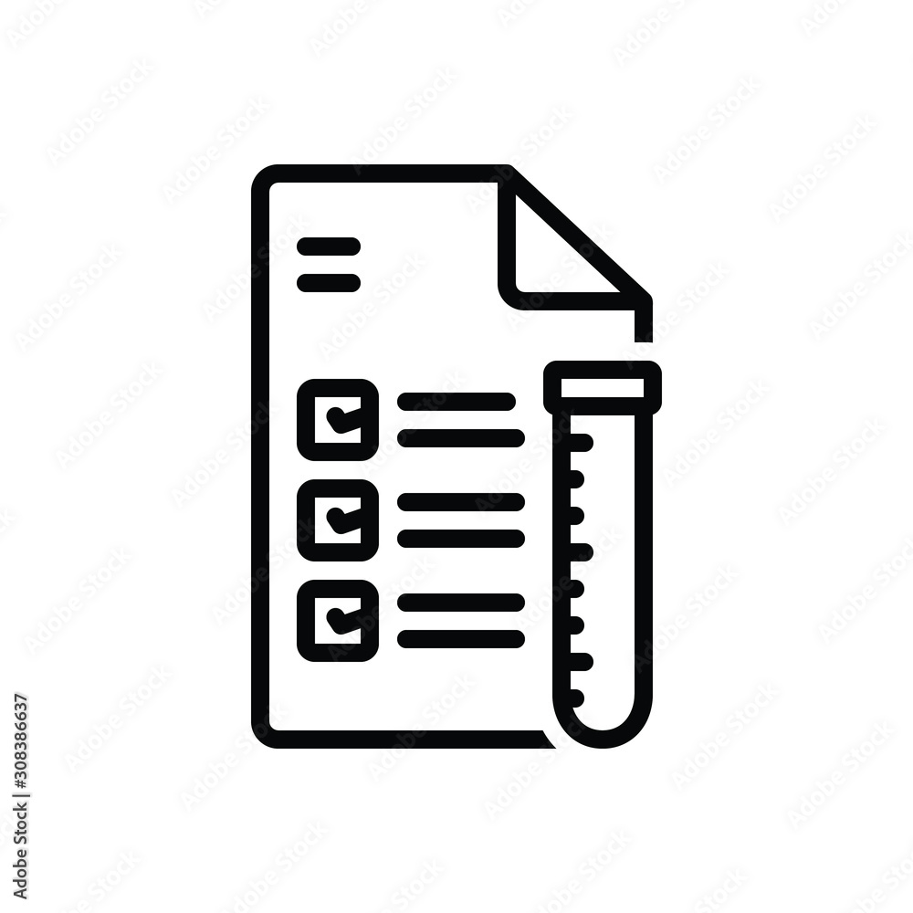 Black line icon for test Black line icon for test