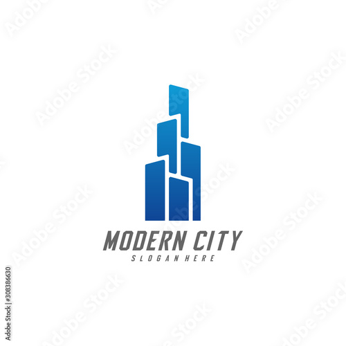 Modern City Logo Design Vector Template  Real estate Logo Concept  Emblem  Design Concept  Creative Symbol  Icon
