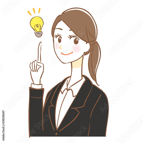 Illustration of a businesswoman giving advice