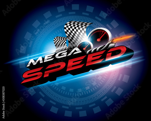 mega speed, concept design vector.