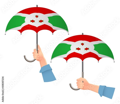 Burundi flag umbrella