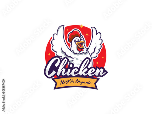 Fried chicken restaurant logo template