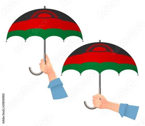 Malawi flag umbrella