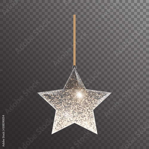 Glowing christmas star