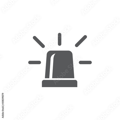 Siren icon on white background