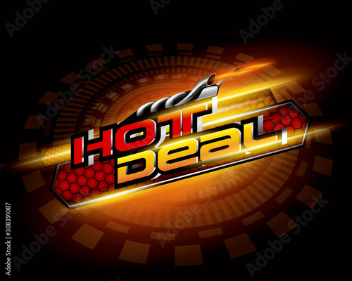 Hot deal concept vector