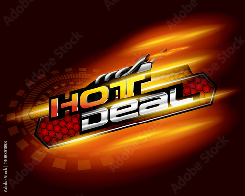 Hot deal concept vector