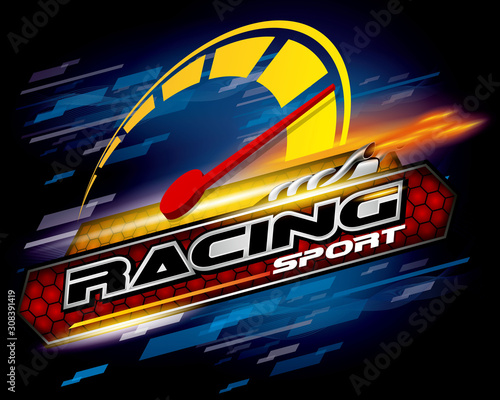 Racing Sport vector concept.