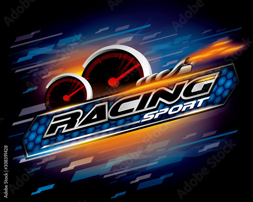 Racing Sport vector concept.