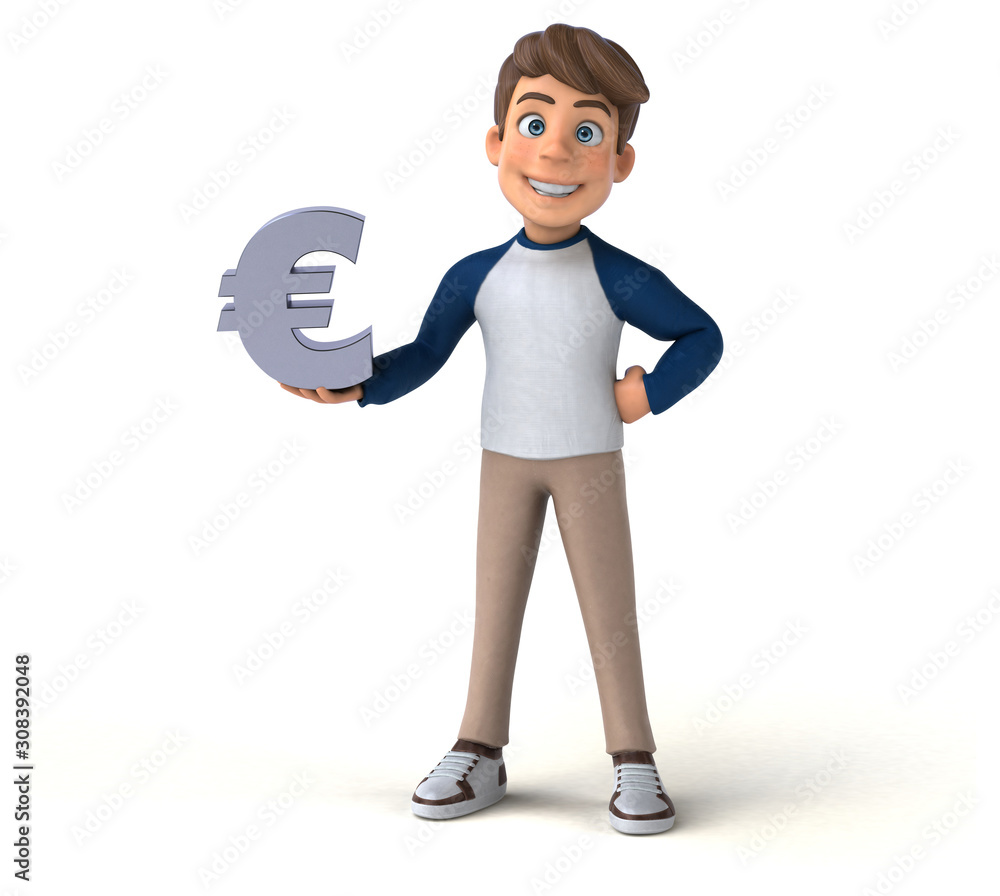 3D cartoon character fun teenager 3D cartoon character fun teenager