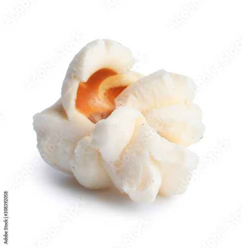 Tasty fresh pop corn isolated on white