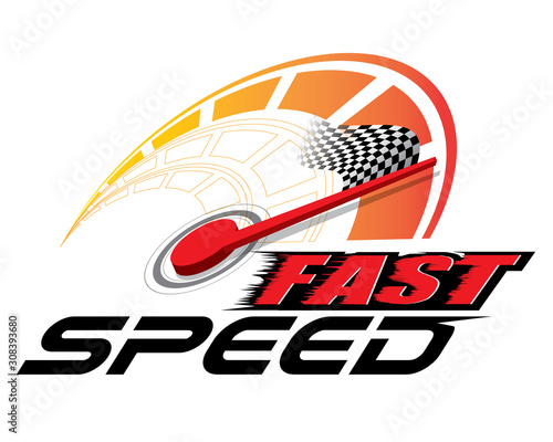 Fast Speed logo template concept vector.
