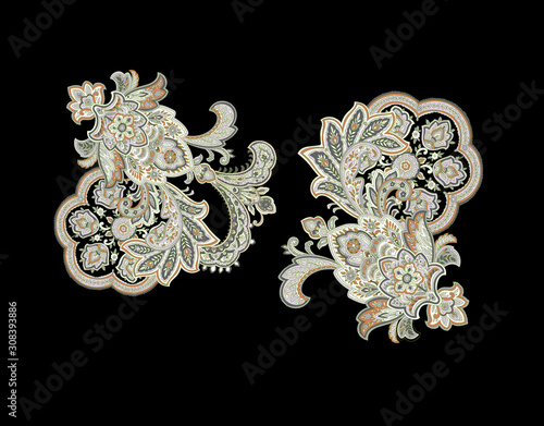 Decorative elegant luxury design.Paisley pattern.