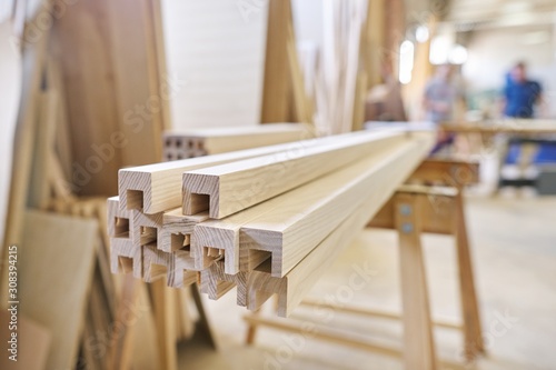 Fotografi Wooden furniture details, background carpentry woodworking woodshop