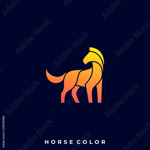 Abstract Horse Illustration Vector Template