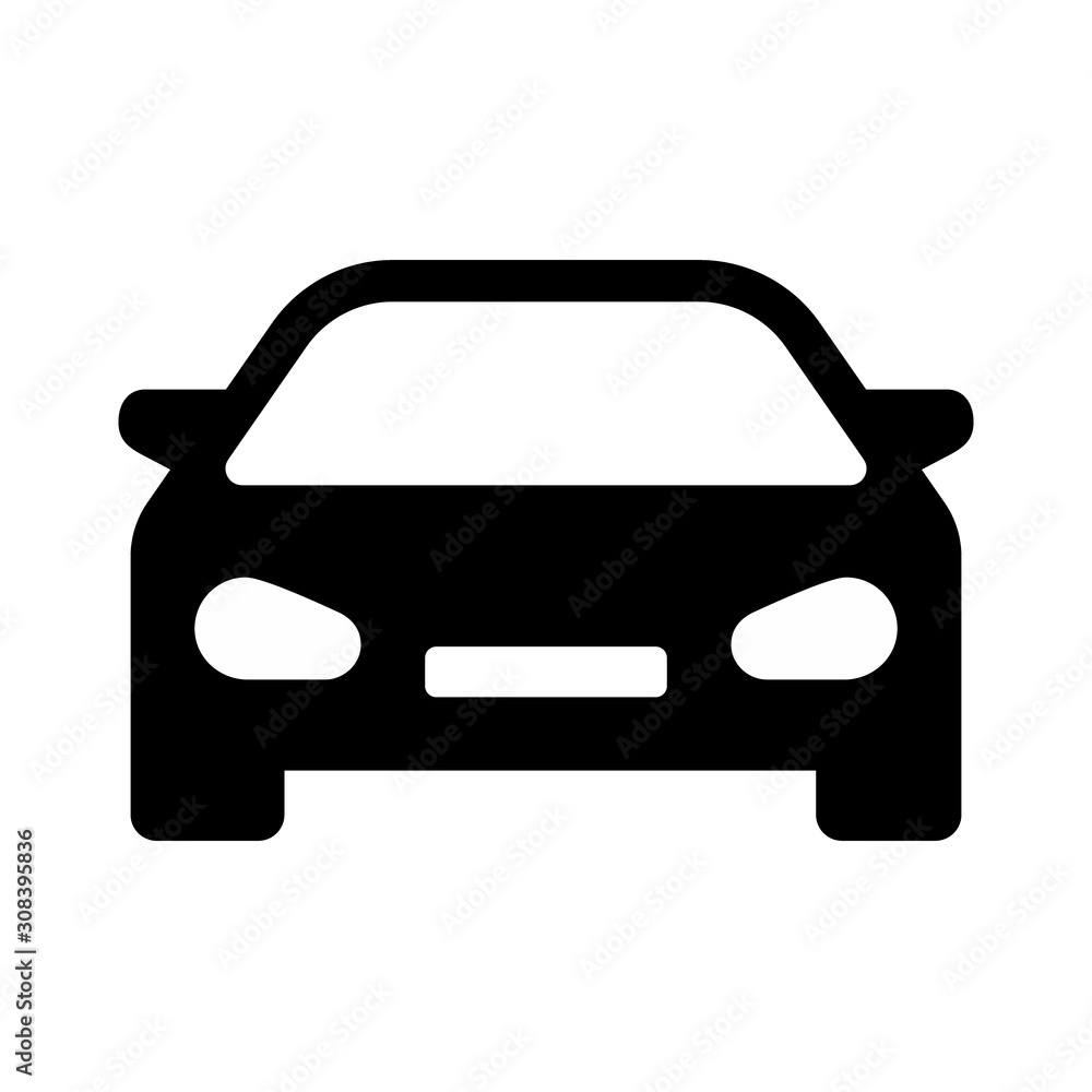Fototapeta Sylwetka samochodu. Logotyp płaski wektor.